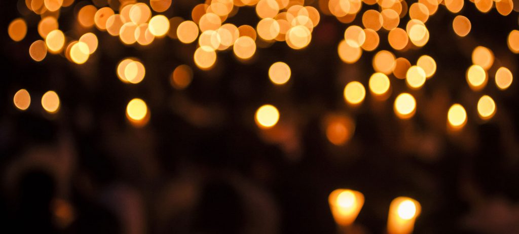 lights in a vigil background